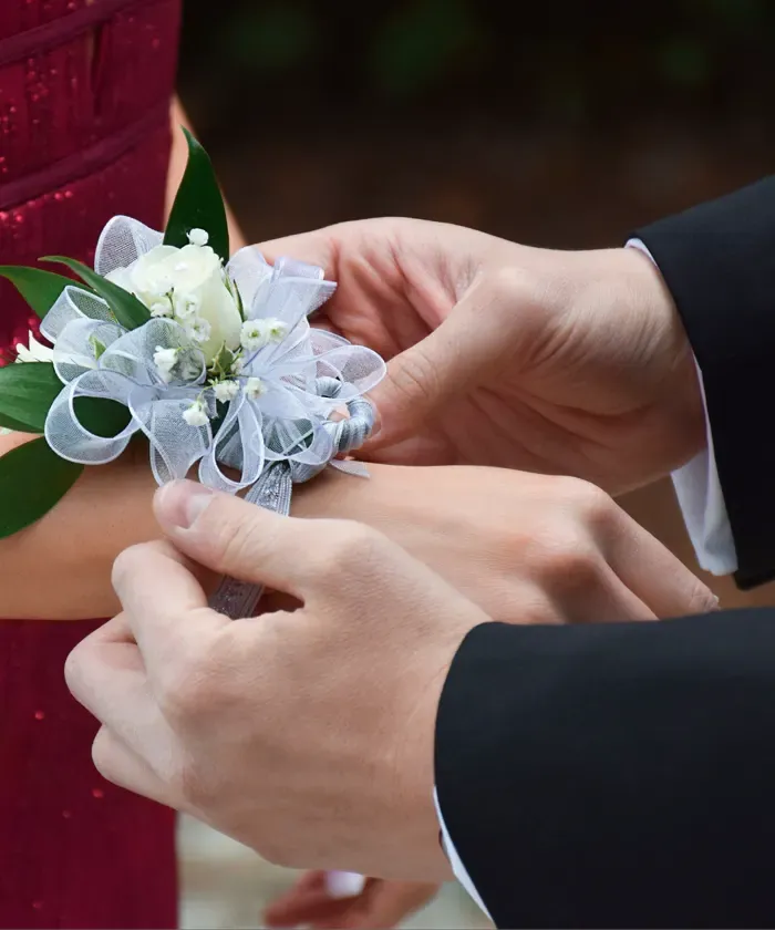 Jewel tone prom corsage Richmond Kentucky