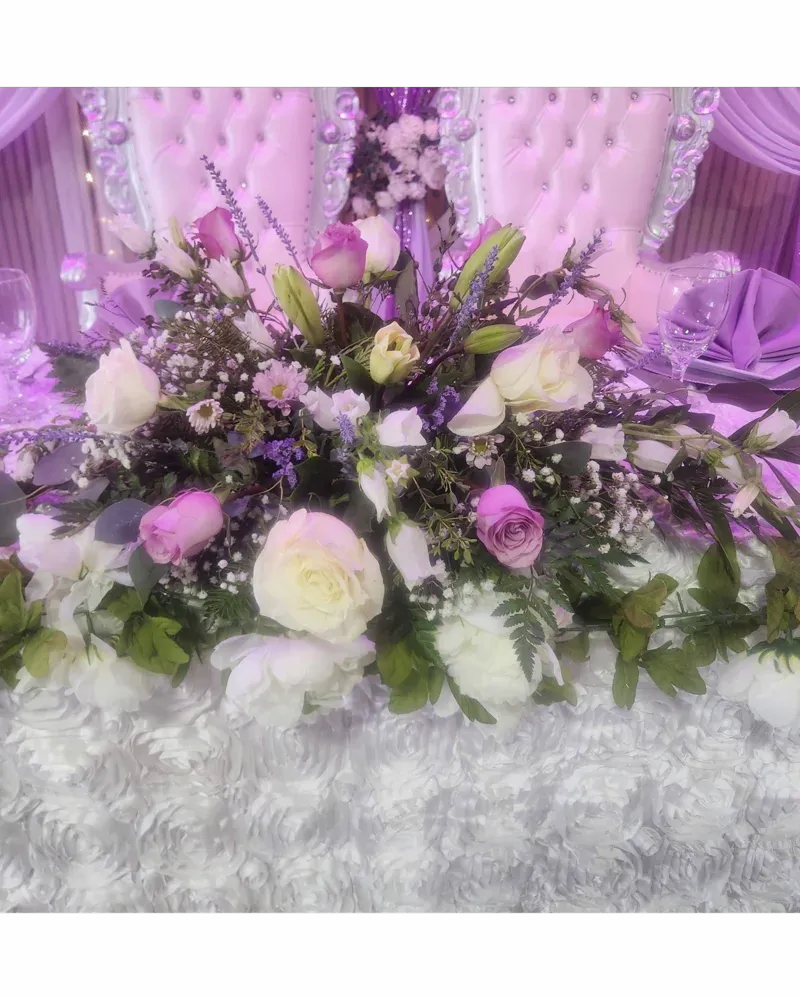 Hand-tied wedding bouquet Richmond Kentucky - gown-coordinated florals